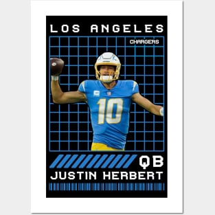 JUSTIN HERBERT - QB - LOS ANGELES CHARGERS Posters and Art